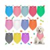 Sublimation Dog Plain Bandanas Bulk Package Washable Heat Transfer Dog Handkerchief