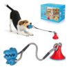 Suction Cup Interactive Dog Toy for Aggressive Chewers with Durable and Chewy Material