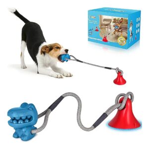 Suction Cup Interactive Dog Toy for Aggressive Chewers with Durable and Chewy Material