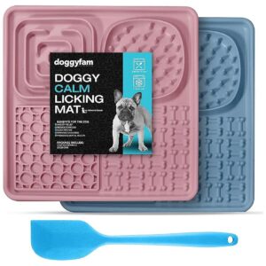 Suction Lick Mat for Dogs 9x9 Inch Silicone Slow Feeder Treat Mat for Boredom Relief