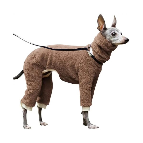 Suitable for Small Medium Large Dogs, Esobo X-Small Brown Winter Coat with Neck Warmth