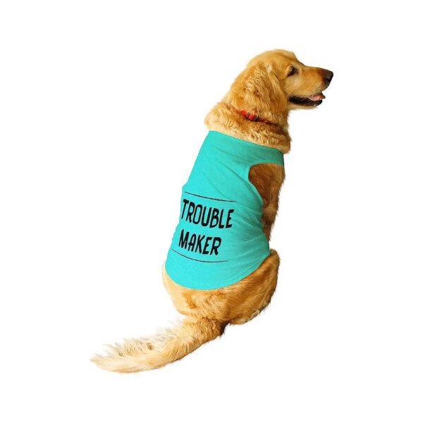 Summer Dog Clothing for Small Breeds Sleeveless Vest Aqua Green Color