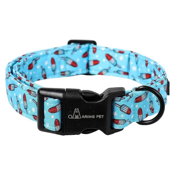 Summer Dog Collars Made of Breathable Cotton for Small Medium and Large Dogs