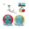 Summer Fun Dog Pool Toy and Interactive Training Ball with Pineapple Watermelon Patterns