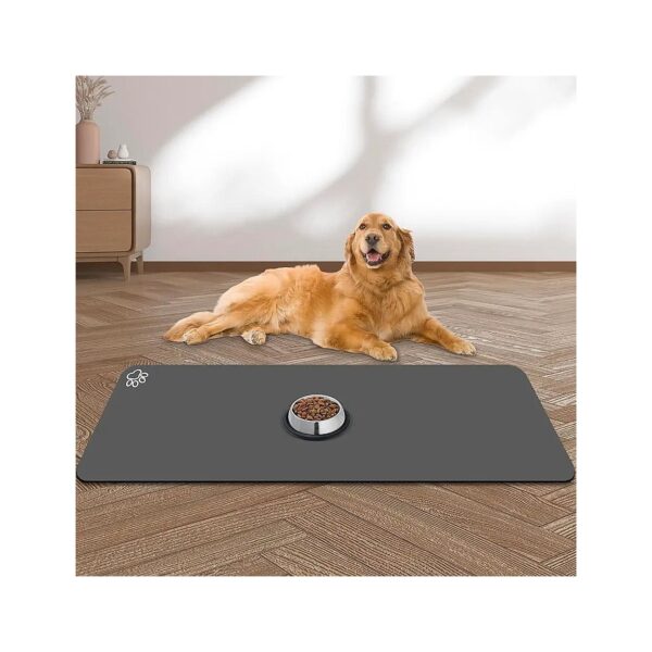 Super Absorbent Dog Laptop Food and Water Bowl Mat for Messy Pets