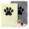 Super Absorbent Microfiber Towels for Dogs and Cats, 2-Pack, 40" x 20", Bath Accessories