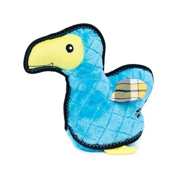 Super Durable Z-Stitch Stuffed Dog Toy with Dodo the Dodo Bird Squeaker