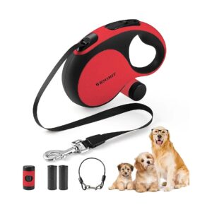 Super Long 26ft Heavy Duty Retractable Dog Leash for Small Medium Large Dogs up to 110lbs