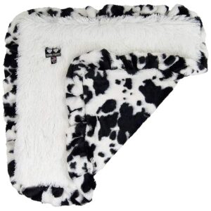 Super Soft Faux Fur Reversible Pet Blanket for Dogs and Cats