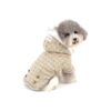 Super Soft Plaid Fleece Dog Winter Coat with Hood for Small Breeds