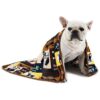 Super Soft Thinner Flannel Pet Blanket with French Bulldog Pattern for Dogs and Cats