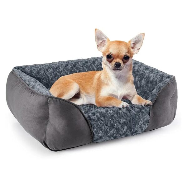 Super-Soft and Textured Rectangle Dog Bed for Small to Large Dogs with Anti-Slip Bottom