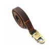 Super Strong Leather Dog Leash with Brass Trigger Hook for Medium Dogs, 3ft Long