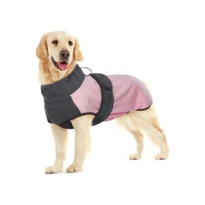 Super Warm Fleece Dog Coat with Adjustable Neck and Chest for Medium and Large Dogs