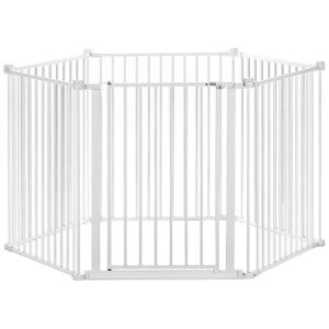 Super Wide Pet Gate with Adjustable Panels for Angled Openings