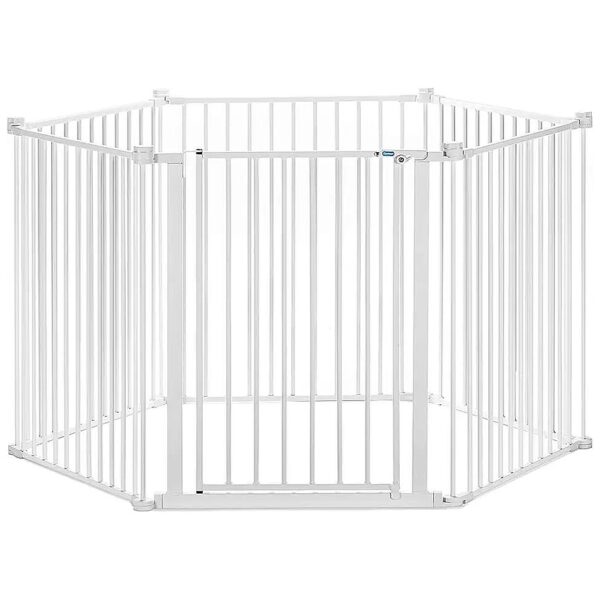 Super Wide Pet Gate with Adjustable Panels for Angled Openings