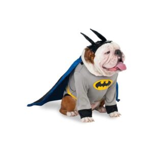 Superhero Dog Outfit with Large Size Batman Lettering and Cape