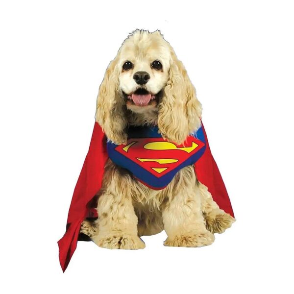 Superman Dog Costume for Medium Sized Dogs Polyester Material