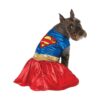 Superman Super Girl Symbol and Golden Belt Blue Dress Small Dog Costume