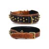 Supple, and Strong Spiked Leather Dog Collars for Medium to XL Breeds