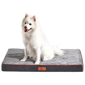 Supportive Orthopedic Dog Bed for Medium Dogs up to 75lbs with Waterproof Removable Cover