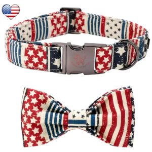 Supreme Quality American Flag Dog Collar for Medium Dog Owners