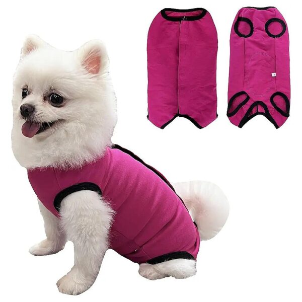 Surgical Recovery Suit with Pee Hole Abdominal Wound Protection for Female Male Dogs Cats