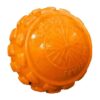 Sustainable Orange High Roller Ball Dog Toy for Aggressive Chewers and Puppies