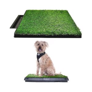 Synthetic Pet Grass Pee Turf Dog Potty with Drawer and Tray