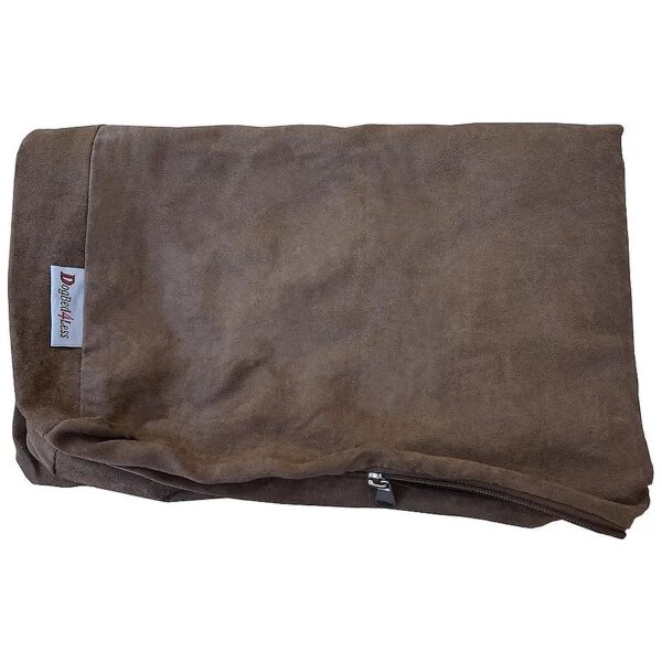 Synthetic Suede Dog Bed Cover Replacement for Large Breeds Brown 47"29"x4" XL