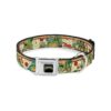 TMNT Turtle Pizza Dog Collar Seatbelt Buckle 13 to 18 Inches 5 Inch Wide