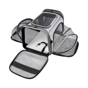 TSA Approved Top Loading Pet Carrier for Travel Collapsible and Expandable