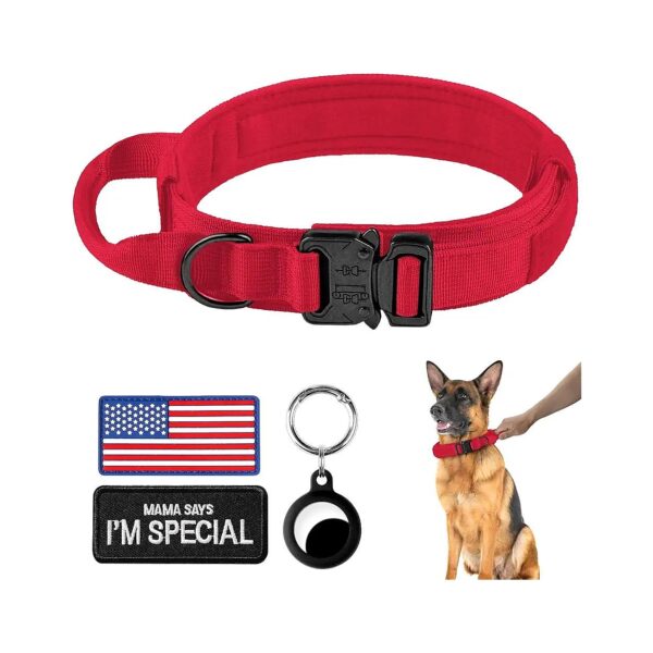 Tactical Dog Collar with Handle and Heavy Duty Metal Buckle for Medium and Large Dogs