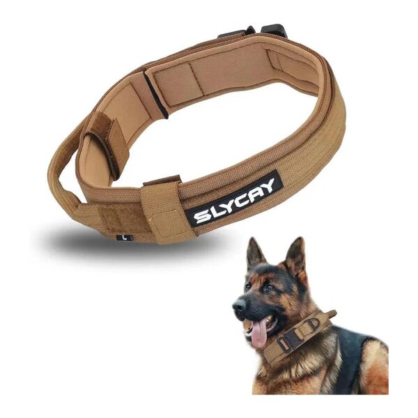 Tactical Dog Collar with Soft Padded and Reinforced Nylon for Large Breed Dogs