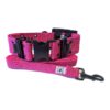 Tactical Dog Gear, Hot Pink Collar with 6 ft Leash and Utility Pouch