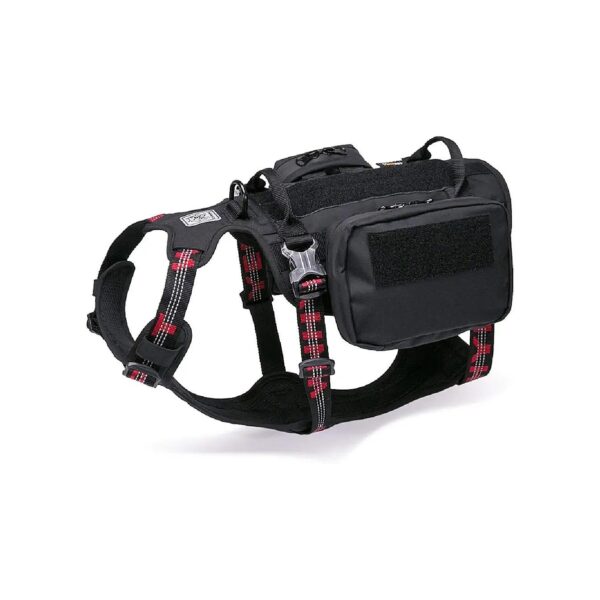 Tactical Dog Harness Vest with Waterproof Backpack for Enhanced Visibility and Storage