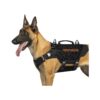 Tactical Dog Harness with Metal Buckles and MOLLE Vest for Medium Large XL Dogs Black