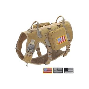 Tactical Dog Vest with Pockets and Metal Rings for Medium Size Dogs