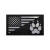 Tactical IR Reflective US Flag Dog Paw Patches for Black and White Vests or Harnesses