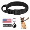 Tactical Nylon Dog Collar with Handle and Metal Buckle for Medium and Large Dogs