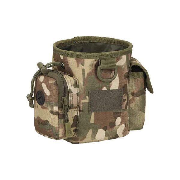 Tactical Nylon Dog Treat Bag with Drawstring Closure and Molle Design for Dog Training