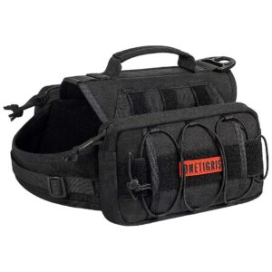 Tactical Pet Backpack with Side Pockets for Hiking Training Running Dogs