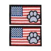 Tactical USA Flag Patches for Dog Vests and Harnesses - 2-Pack Embroidered Fasteners