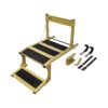 Tan Dog Ladder Ramp Platform with Compact Folded Design