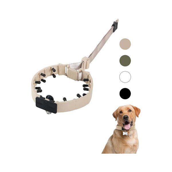 Tan No-Pull Training Collar with Adjustable Strap and Quick Release Buckle for Large Dogs