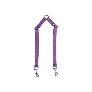 Tangle-Free Dual Walking Leash for Two Small Dogs in Dark Orchid Color