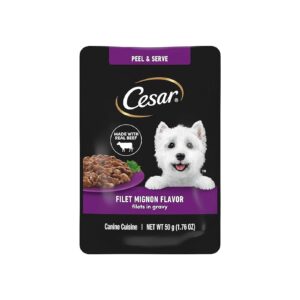 Tasty Wet Dog Food Filet Mignon Flavor 20 Pack Mini Pouches