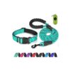 Teal Dog Collar and 6FT Climbing Rope Leash for Large Breed Dogs