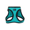 Teal Reflective Dog Harness in Small Size with Nanu Pattern and Nylon Material