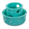 Teal TPR Interactive Puzzle Dog Toy for Small Breeds and Small Spaces